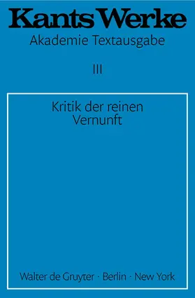 Kant |  Kritik der reinen Vernunft | Buch |  Sack Fachmedien