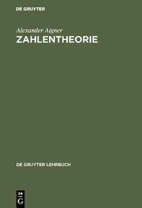 Aigner |  Zahlentheorie | Buch |  Sack Fachmedien