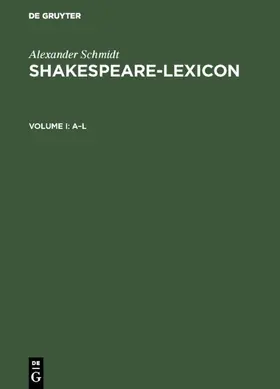 Schmidt / Sarrazin |  Shakespeare-Lexicon | Buch |  Sack Fachmedien