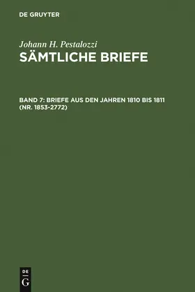 Dejung |  Briefe aus den Jahren 1810 bis 1811 (Nr. 1853-2772) | Buch |  Sack Fachmedien