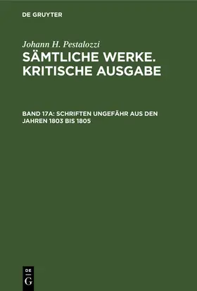 Dejung |  Schriften ungefähr aus den Jahren 1803 bis 1805 | Buch |  Sack Fachmedien