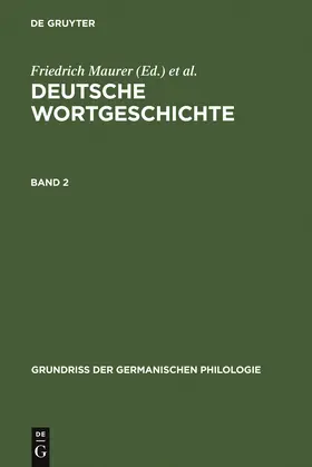 Maurer / Rupp / Stroh | Deutsche Wortgeschichte. Band 2 | Buch | 978-3-11-003619-0 | www.sack.de