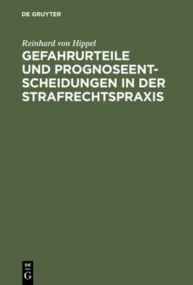 Hippel |  Gefahrurteile und Prognoseentscheidungen in der Strafrechtspraxis | Buch |  Sack Fachmedien