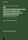 Löwe / Dünnebier / Rosenberg |  Einleitung, §§ 1 bis 212 b | Buch |  Sack Fachmedien