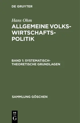 Ohm |  Systematisch-theoretische Grundlagen | Buch |  Sack Fachmedien