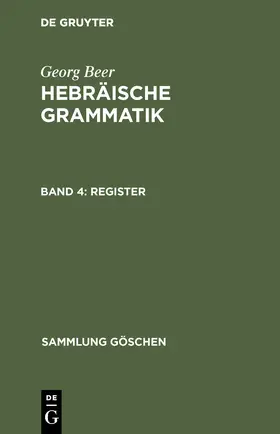 Beer |  Register | Buch |  Sack Fachmedien