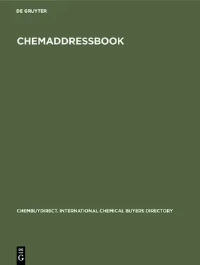 ChemADDRESSbook | Buch | 978-3-11-004274-0 | www.sack.de
