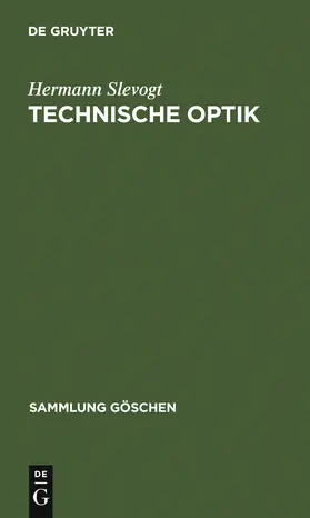 Slevogt | Technische Optik | Buch | 978-3-11-004287-0 | sack.de