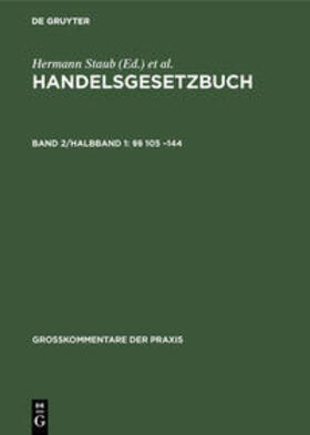 Brüggemann / Fischer / Ratz | §§ 105 ¿144 | Buch | 978-3-11-004508-6 | sack.de
