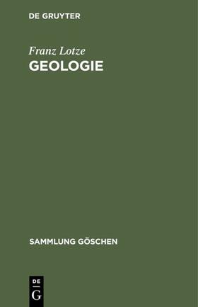 Lotze | Geologie | Buch | 978-3-11-004595-6 | sack.de