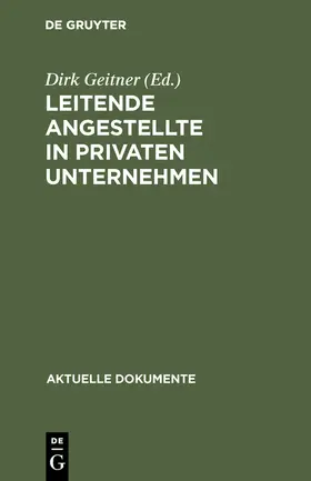 Geitner |  Leitende Angestellte in privaten Unternehmen | Buch |  Sack Fachmedien