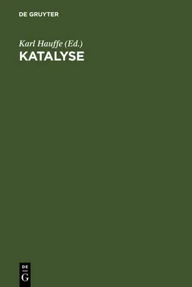 Hauffe |  Katalyse | Buch |  Sack Fachmedien