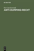 Junckerstorff |  Anti-Dumping-Recht | Buch |  Sack Fachmedien