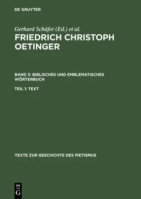 Schmidt / Schäfer | Biblisches und emblematisches Wörterbuch | Buch | 978-3-11-004903-9 | www.sack.de