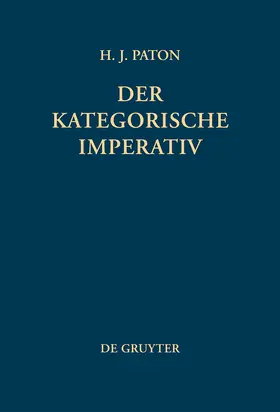 Paton |  Der kategorische Imperativ | Buch |  Sack Fachmedien