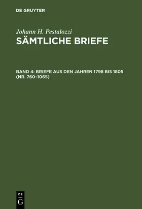 Dejung / Stettbacher / Feilchenfeld-Fales |  Briefe aus den Jahren 1798 bis 1805 (Nr. 760¿1065) | Buch |  Sack Fachmedien