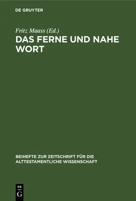 Maass |  Das ferne und nahe Wort | Buch |  Sack Fachmedien