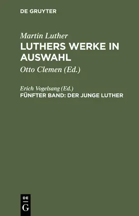 Vogelsang |  Der junge Luther | Buch |  Sack Fachmedien