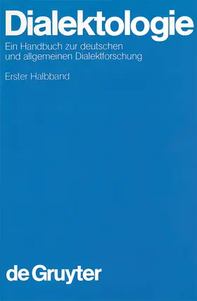 Besch / Knoop / Putschke |  Dialektologie. 1. Halbband | Buch |  Sack Fachmedien