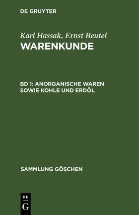 Kutzelnigg | Anorganische Waren sowie Kohle und Erdöl | Buch | 978-3-11-006096-6 | www.sack.de