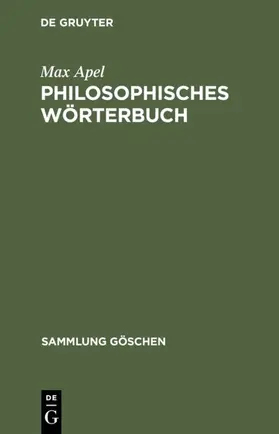Apel / Ludz |  Philosophisches Wörterbuch | Buch |  Sack Fachmedien