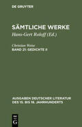 Weise / Lindberg |  Gedichte II | Buch |  Sack Fachmedien