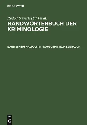 Sieverts / Elster / Schneider |  Kriminalpolitik - Rauschmittelmißbrauch | Buch |  Sack Fachmedien