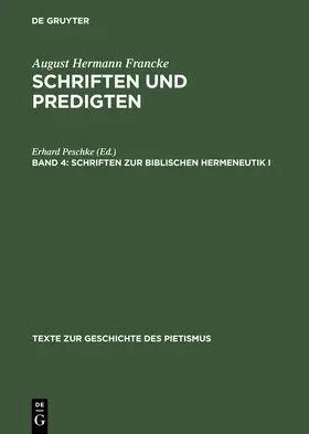 Peschke |  Schriften zur biblischen Hermeneutik I | Buch |  Sack Fachmedien