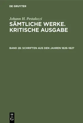 Dejung |  Schriften aus den Jahren 1826-1827 | Buch |  Sack Fachmedien