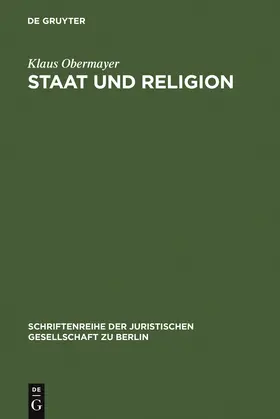 Obermayer |  Staat und Religion | Buch |  Sack Fachmedien