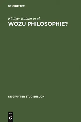 Bubner / Kambartel / Lenk |  Wozu Philosophie? | Buch |  Sack Fachmedien