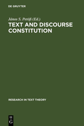 Petöfi |  Text and Discourse Constitution | Buch |  Sack Fachmedien