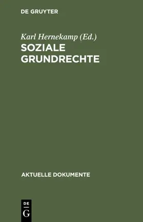 Hernekamp |  Soziale Grundrechte | Buch |  Sack Fachmedien
