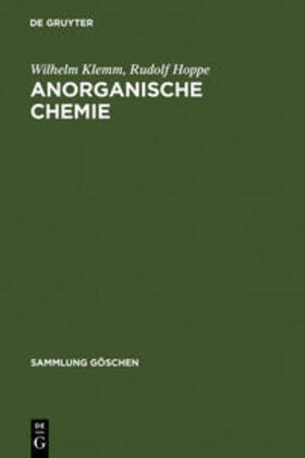 Hoppe / Klemm | Anorganische Chemie | Buch | 978-3-11-007950-0 | sack.de