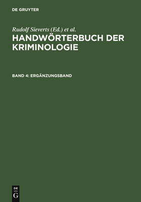 Sieverts / Elster / Schneider | Ergänzungsband | Buch | 978-3-11-008093-3 | sack.de