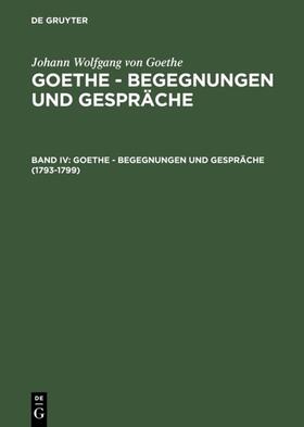 Grumach / Goethe |  Goethe, J: 1793-1799 | Buch |  Sack Fachmedien