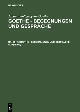 Grumach / Goethe |  1793-1799 | Buch |  Sack Fachmedien