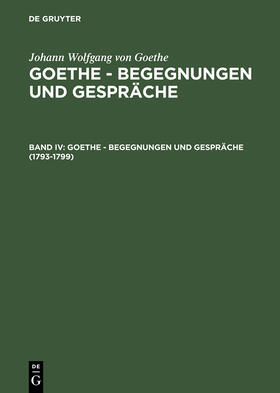 Grumach / Goethe | Goethe, J: 1793-1799 | Buch | 978-3-11-008105-3 | sack.de