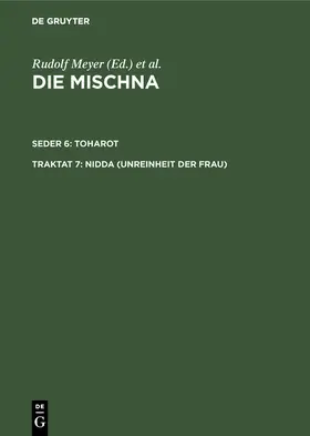 Barslai | Nidda (Unreinheit der Frau) | Buch | 978-3-11-008287-6 | sack.de