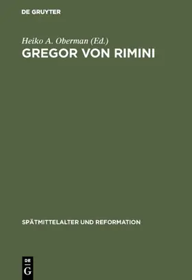 Oberman |  Gregor von Rimini | Buch |  Sack Fachmedien