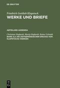 Boghardt / Schmidt / Beck |  Die zeitgenössischen Drucke von Klopstocks Werken | Buch |  Sack Fachmedien