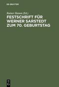 Hamm |  Festschrift für Werner Sarstedt zum 70. Geburtstag | Buch |  Sack Fachmedien