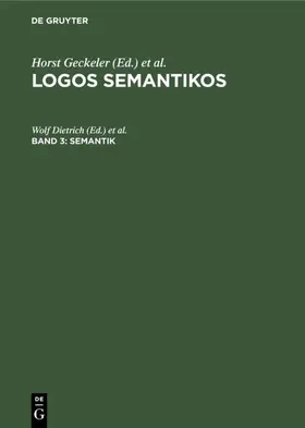 Geckeler / Dietrich |  Semantik | Buch |  Sack Fachmedien