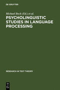 Rickheit / Bock |  Psycholinguistic Studies in Language Processing | Buch |  Sack Fachmedien