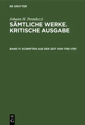 Knittermeyer / Dejung | Schriften aus der Zeit von 1795-1797 | Buch | 978-3-11-009489-3 | www.sack.de