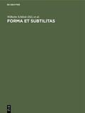 Sperlich / Schlink |  Forma et subtilitas | Buch |  Sack Fachmedien