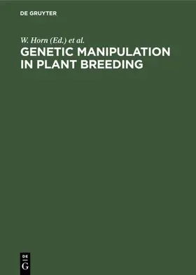 Horn / Jensen / Odenbach |  Genetic Manipulation in Plant Breeding | Buch |  Sack Fachmedien