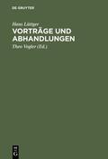 Lüttger / Vogler |  Vorträge und Abhandlungen | Buch |  Sack Fachmedien