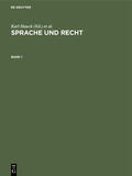 Hauck / Kroeschell / Olberg |  Sprache und Recht | Buch |  Sack Fachmedien