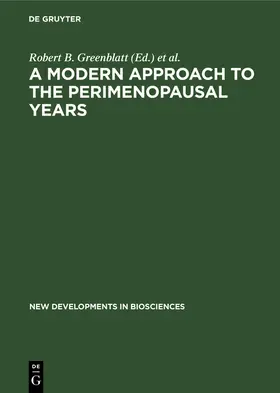 Heithecker / Greenblatt |  A Modern Approach to the Perimenopausal Years | Buch |  Sack Fachmedien